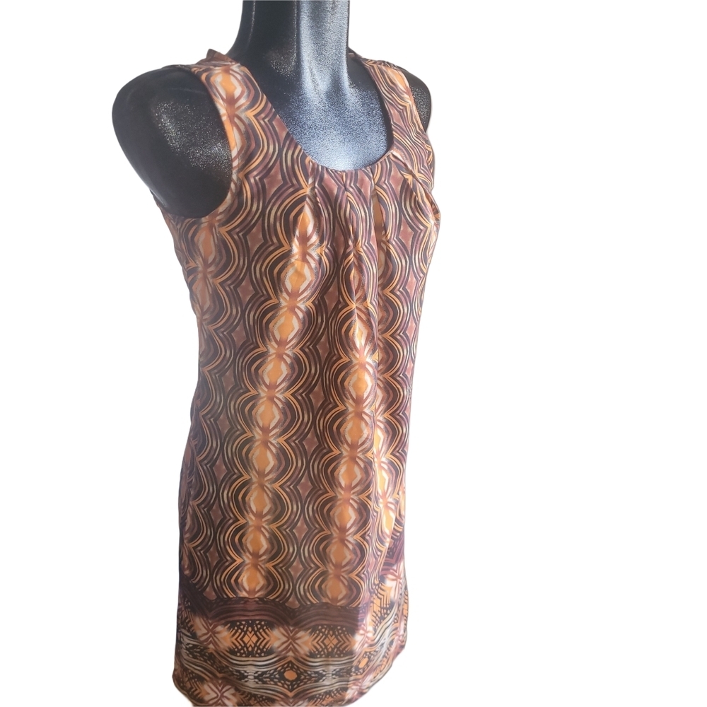 Jessica Sleeveless Geometric Pattern Dress Size 6 - Picture 4 of 8